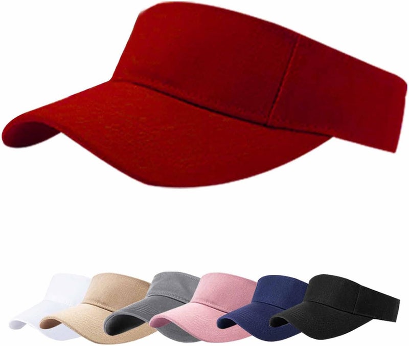 AZJ Store Sun Visor Hats for Women Men Adjustable UV Protection Outdoor Sports Golf Running Sun Caps - Image 1